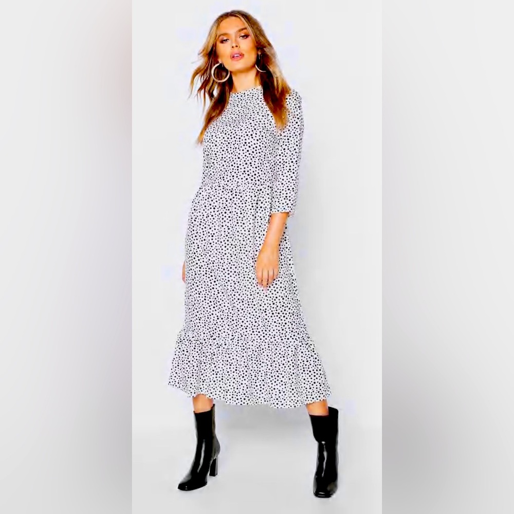 Time and True polka dot dress